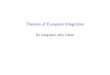 Theories of European Integration - kai arzheimer Theories Summary Integration theory { what is it good for? What is a theory, and what is it purpose? Todescribea phenomenon Toexplaina
