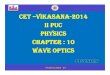 CET –VIKASANA-2014 II PUC PHYSICS CHAPTER : 10 …kea.kar.nic.in/cet2014/vikasana/physics/day_07.pdfthe objective has to be increased ... Unlike diffraction the interference fringes
