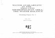 WATER AVAILABILITY IN THE TWIN CITY  · PDF fileTWIN CITY METROPOLITAN AREA: THE WATER BALANCE ... Surface Water Consumptive Use 9 ... Factors Affecting Water Availability 26