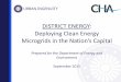 DISTRICT ENERGY: Deploying Clean Energy Microgrids · PDF fileDISTRICT ENERGY: Deploying Clean Energy Microgrids in the Nation’s Capital Prepared for the Department of Energy and
