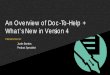 An Overview of Doc -To-Help + What’s New in Version 4assets.madcapsoftware.com/webinar/Presentation_DocToHelp4Overview.pdfPRESENTED BY An Overview of Doc -To-Help + What’s New