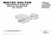 WAYNE-DALTON - · PDF fileWAYNE-DALTON EMERGENCY EGRESS ... ELECTRICAL TRANSFORMER:. . . . . . . . . . 24 VAC, ... de-activate the safety device during the last few inches of the