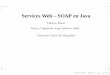 Services Web – SOAP en Java - apiacoa.orgapiacoa.org/publications/teaching/webservices/SOAP-java.pdf · une erreur SOAP (Fault) devient une exception héritant ... la solution précédente