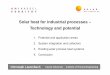 Solar heat for industrial processes – Technology and · PDF file · 2013-03-25Solar heat for industrial processes – Technology and potential 1. ... • Solar thermal system 