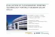 EVALUATION OF FLEXOGRAPHIC PRINTING TECHNOLOGY FOR MULTI ...m · PDF fileEVALUATION OF FLEXOGRAPHIC PRINTING TECHNOLOGY FOR MULTI BUSBAR SOLAR CELLS A. Lorenza, ... with CoO Calculation