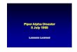 Piper Alpha - Lessons Learned - Process Safety and ... · PDF filePiper Alpha: Offshore platform in the North Sea A massive explosion & fire occurred on July 8, 1988 226 men on board,