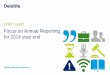 Focus on Annual Reporting for 2014 year end - Deloitte US · PDF fileFocus on Annual Reporting for 2014 year end Link’n Learn Leading Business Advisors