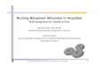 Nursing Manpower Allocation in Hospitals - Home - הנדסת · PDF file · 2016-11-22Nursing Manpower Allocation in Hospitals Staff Assignment Vs. Quality of Care ... assignment