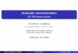 Automatic Summarization - CS 769 Guest Lecturepages.cs.wisc.edu/~goldberg/publications/summarization_slides.pdf · Automatic Summarization CS 769 Guest Lecture Andrew B. Goldberg