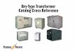 Dry-Type Transformer Catalog Cross Reference · PDF fileDry-Type Transformer Catalog Cross Reference. Taps will vary by manufacturer. Refer to manufacturers catalogs for tap information