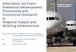 Alternative Jet Fuels - Feedstock Development, · PDF fileFederal Aviation Administration Alternative Jet Fuels - Feedstock Development, Processing and Conversion Research & Regional