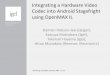 Integrating a Hardware Video Codec into Android ... · PDF fileIntroduction Android Stagefright media server –Handles video/audio playback/recording on an Android device (in 2.3