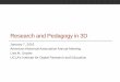 Research and Pedagogy in 3D - IDRE Sandbox · PDF fileResearch and Pedagogy in 3D January ... describe and delineate 3D space 