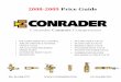 2008-2009 Price Guide - R. Conrader Price Guide ... RCB $6.40 RCL $9.90 SA-Sealed Adjustment $6.00 Plain Stem Vent Dual Control Throttle Port Hand Unloader