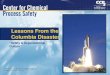Lessons Learned from the Columbia Disaster - AIChE | The Global Home of Chemical …€¦ ·  · 2012-08-18Why had NASA not learned from the lessons of ... chemical plant ... Lessons