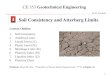 Dr M. Touahmia 4 Soil Consistency and Atterberg Limits€¦ ·  · 2015-07-251 CE 353 Geotechnical Engineering Lecture Outline: 1. Soil Consistency 2. Atterberg Limits 3. Liquid