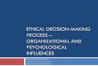 ETHICAL DECISION ETHICAL DECISION--MAKING MAKING · PDF file · 2012-10-30ETHICAL DECISION ETHICAL DECISION--MAKING MAKING PROCESS PROCESS –– ORGANIZATIONAL AND ORGANIZATIONAL