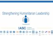 Strengthening Humanitarian Leadership - Welcome to … For First-time HCs with little or no humanitarian experience Enhance on-the-job performance. Experienced/Retired RC/HCs 1 week