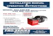 InstallatIon Manual operatIon InstructIons haVe Read this manual befoRe opeRatinG this machine. WHeel Balancer pse WB-160 InstallatIon Manual pse WB-160 Commercial Grade Wheel Balancer