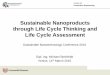 Sustainable Nanoproducts through Life Cycle Thinking … 0311 MS Sustainable... · Sustainable Nanoproducts through Life Cycle Thinking and ... REACH/ECHA-Documents ... The production