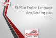 ELPS in English Language Arts/Reading (ELAR) · Review the principle components of an English Language Arts ... Pre-Teaching Vocabulary ... students will identify if the author’s