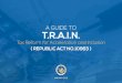 WHAT IS TRAIN? - Presidential Communications Operations Office€¦ · The Duterte administration indeed is a government of tapang at ... TRAIN or the Tax Reform for Acceleration