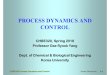 PROCESS DYNAMICS AND CONTROL - CHERIC · CHBE320 Process Dynamics and Control Korea University 1-3 Road Map of the Lecture • The lecture will visit all the block elements of the