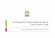 Providing CPD Opportunities for Short Term Summer Staff · Providing CPD Opportunities for Short Term Summer Staff ... British Council CPD Framework ... Student motivation/pace/ short