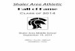 Hall of Fame - Shaler Area School District Home Program.pdf · Shaler Area Athletic Hall of Fame . Class of 2014 . Shaler Area Middle School . September 19, 2014 . Athletes-Coaches-Officials