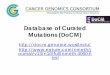 Database of Curated Mutations (DoCM) - …cancervariants.org/assets/docs/tutorials/DoCM.pdfDatabase of Curated Mutations (DoCM) ... compile DoCM • Publications – see all variants