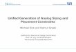 Unified Generation of Analog Sizing and Placement … Universität München Institute for Electronic Design Automation Unified Generation of Analog Sizing and Placement Constraints