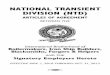 NatioNal traNsieNt DivisioN (NtD) · NatioNal traNsieNt DivisioN (NtD) articles of agreemeNt between the International brotherhood of Boilermakers, iron ship Builders, Blacksmiths,
