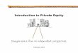 Introduction to Private Equity - etouches · Introduction to Private Equity . ... Nandos Consol Glass Business Maturity s. ... Debt and Equity Risk and Return