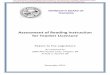 Assessment of Reading Instruction for Teacher Licensure · Assessment of Reading Instruction ... Assessment of Reading Instruction for Teacher Licensure . ... component of a multi-pronged