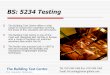 BS: 5234 Testing - Structural Testing · BS: 5234 Testing The Building Test Centre offers a wide range of construction expertise covering the areas of fire, acoustics and structures