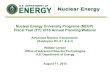 Nuclear Energy University Programs (NEUP) Fiscal Year … · Nuclear Energy University Programs (NEUP) Fiscal Year ... J. Nestell and T.-L. Sham, ... Nuclear Energy University Programs