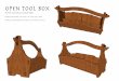 Open Tool Box - The Samurai Carpe  Tool Box By the samurai Carpenter Inside dimensions: 30 long x 10 wide x 6.5 deep overall dimensions: 37 long x 11.75 wide x 17 tall