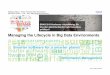 Managing the Lifecycle in Big Data Environments - … Optim Classic, - zOS, - SAP, IBM InfoSphere Discovery. ... InfoSphere Optim Compressed, secure, immutable, query-able & restorable