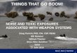 THINGS THAT GO BOOM!e2s2.ndia.org/pastmeetings/2010/tracks/Documents/9532.pdf · THINGS THAT GO BOOM! NOISE AND TOXIC EXPOSURES ASSOCIATED WITH WEAPON SYSTEMS Doug Parrish, PhD, CIH,