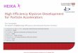High Efficiency Klystron Development for Particle Accelerators · High Efficiency Klystron Development for Particle Accelerators ... R. Marchesin-Thales Group ... KlypWin, AJDISK,