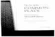 The Agrarian Essays of Wendell Berry - Sabatino Mangini · The Art of the . COMMON, PLACE . The Agrarian Essays of . Wendell Berry , EDITED AND INTRODUCED BY NORMAN WIRZBA . COUNTERPOINT