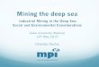 Industrial Mining in the Deep Sea: Social and … Mining in the Deep Sea: Social and Environmental Considerations ... rare earth oxides. ... it is essential that marine mineral deposits