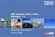 IBM Maximo Linear Asset Manager 7 · IBM Maximo Linear Asset Manager 7.1 MaximoMondays Session July 30, 2008. 2 © Copyright IBM Corporation 2008 IBM Software Group Agenda Ken Donnelly,