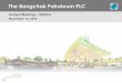 The Bangchak Petroleum PLCinvestor.bangchak.co.th/misc/presentation/20161118-bcp-am-3q2016.pdf · 101 89 Q3/15 Q2/16 Q3/16 Accounting Operating Biofuel EBITDA Unit: THB Million B7