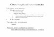 Geological contacts - Instruct 3.pdf · • Geological mapping is essentially: 1) putting important geological contacts onto a base topographic map, 2) putting geol measurement on