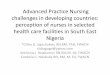 Advanced Practice Nursing challenges in developing … · Advanced Practice Nursing challenges in developing countries: ... for nursing and midwifery by the government needs ... embrace