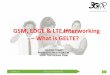 GSM, EDGE & LTE Interworking What is GELTE? - 3G, … EDGE & LTE Interworking – What is GELTE? ... • Internal GERAN interface specifications such as Abis ... Operators of GSM/GPRS/EDGE