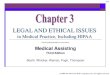 LEGAL AND ETHICAL ISSUES - Wikispaces · LEGAL AND ETHICAL ISSUES in Medical Practice, ... professional level Avoid legal problems ... Security measures
