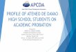 PROFILE OF ATENEO DE DAVAO HIGH SCHOOL …asiapacificcda.org/resources/Documents/2017Conference/336_Profile... · HIGH SCHOOL STUDENTS ON ACADEMIC PROBATION Presenter: AIREEN A. ORQUIO-ARABIS