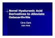 Novel Hyaluronic Acid Derivatives to Alleviate Osteoarthritis · Novel Hyaluronic Acid Derivatives to Alleviate Osteoarthritis ... PMA submitted to FDA all at once ... Modular PMA
